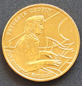 2 zł  150. rocznica śmierci Fryderyka Chopina 