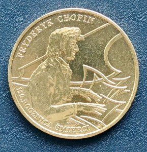 2 zł  150. rocznica śmierci Fryderyka Chopina 