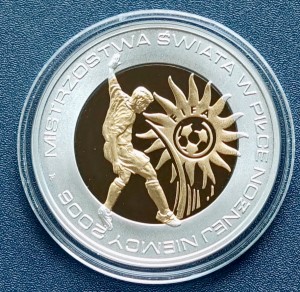 10 zł Mistrzostwa Świata w Piłce Nożnej: Niemcy 2006 (Ag+Au)