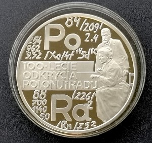 20 zł 100-lecie odkrycia radu i polonu 