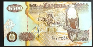 500 Kwacha - Zambia 1992 r.