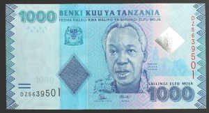 1000 Szylingów - Tanzania 2010 r.