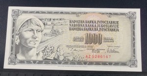1000 dinarów JUGOSŁAWIA