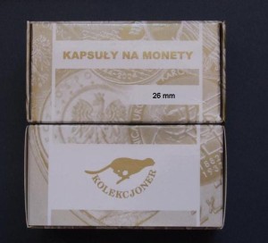 Kapsuły na monety 26 mm x 10 szt