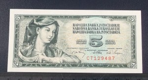 5 dinarów JUGOSŁAWIA