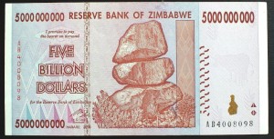 5 000 000 000 Dollars - Zimbabwe