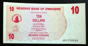 10 Dollars - Zimbabwe
