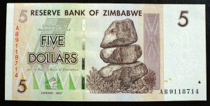 5 Dollars - Zimbabwe