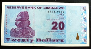 20 Dollars - Zimbabwe