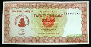 20000 Dolarów - Zimbabwe
