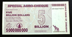 5 000 000  000 Dolarów - Zimbabwe