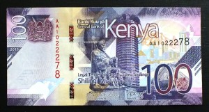 100 Szylingów - Kenia 2019 r.