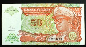 50 Nouveaux Makuta - Zair 1993 r.