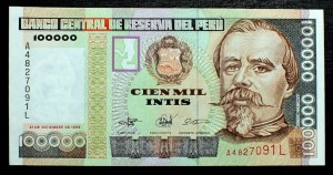 100000 Intis - Peru 