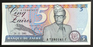 5 Zaires - Zair 1985 r.