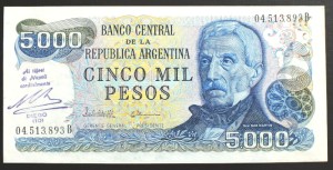 5000 Pesos -  Argentyna 