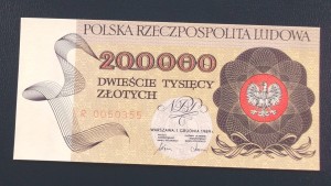 200000 zł Warszawa 1989 UNC