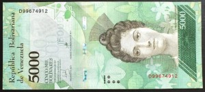 5000 Bolivares - Wenezuela