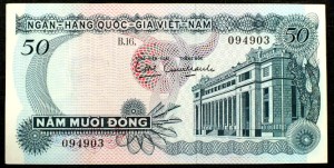50 Dong - Wietnam Południowy 1969 r.