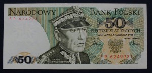 50 zł Karol ŚWIERCZEWSKI 1986 UNC