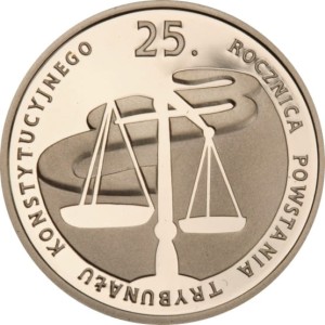 Moneta 100 zł 25. rocznica powstania Trybunału Konstytucyjnego