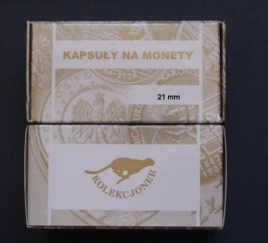 Kapsuły na monety 21 mm x 10 szt