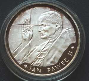 10000 zł Jan Paweł II - krzyż