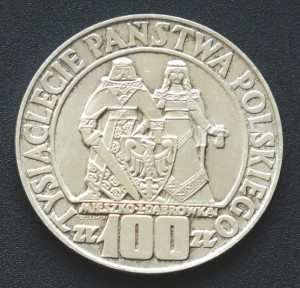 100 zł Mieszko i Dąbrówka 1966