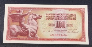 100 dinarów JUGOSŁAWIA