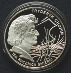  10 zł 150. rocznica śmierci Fryderyka Chopina 