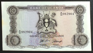 10 Szylingów - Uganda 1966 r.