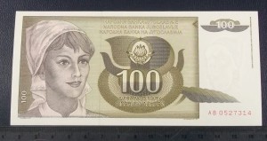 100 dinarów JUGOSŁAWIA
