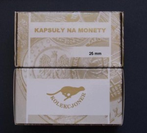 Kapsuły na monety 25 mm x 10 szt